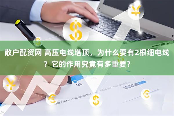 散户配资网 高压电线塔顶，为什么要有2根细电线？它的作用究竟有多重要？
